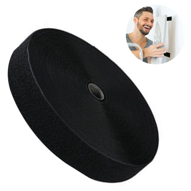 Rollo de cinta adhesiva de velcro con cierre adhesivo, ancho 20 mm, largo 5 metros, tiras autoadhesivas de nailon para el hogar, la oficina, la escuela, el coche y la organización de manualidades.
