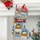 thumbnail image 2 of Gato Gruñón Tema: Calcetines de Navidad, fino lino blanco para colgar en escaleras y chimenea, decoración navideña para el hogar, regalo de Navidad. 54cm × 38cm, 2 of 5