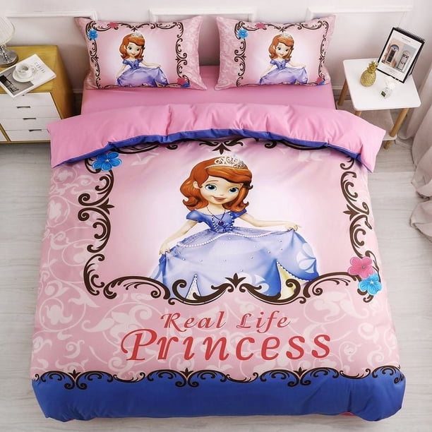 Frozen bedding set,Elsa Anna bed cover princess 3D print with pillow cover,for children adults,for single bed Double bed Bed Sheets