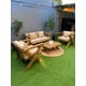thumbnail image 1 of Terraza Rústica Modelo Equis 4 Cuerpos Madera Color Roble Cojinería Beige, 1 of 4