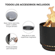 thumbnail image 4 of Brasero sin Humo Brann Acero Inoxidable 304 L + Acc / 50 cm  - Negro, 4 of 6