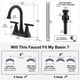 thumbnail image 5 of Lavabo Bathroom Faucets De 4 Pulgadas Negro Mate Con 2 Manijas, 5 of 7