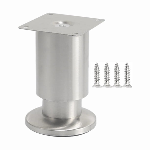Pata de apoyo para cama, pata de mueble de acero inoxidable, pata de gabinete resistente y resistente, altura ajustable para mesa de café, sofá, silla 100MM