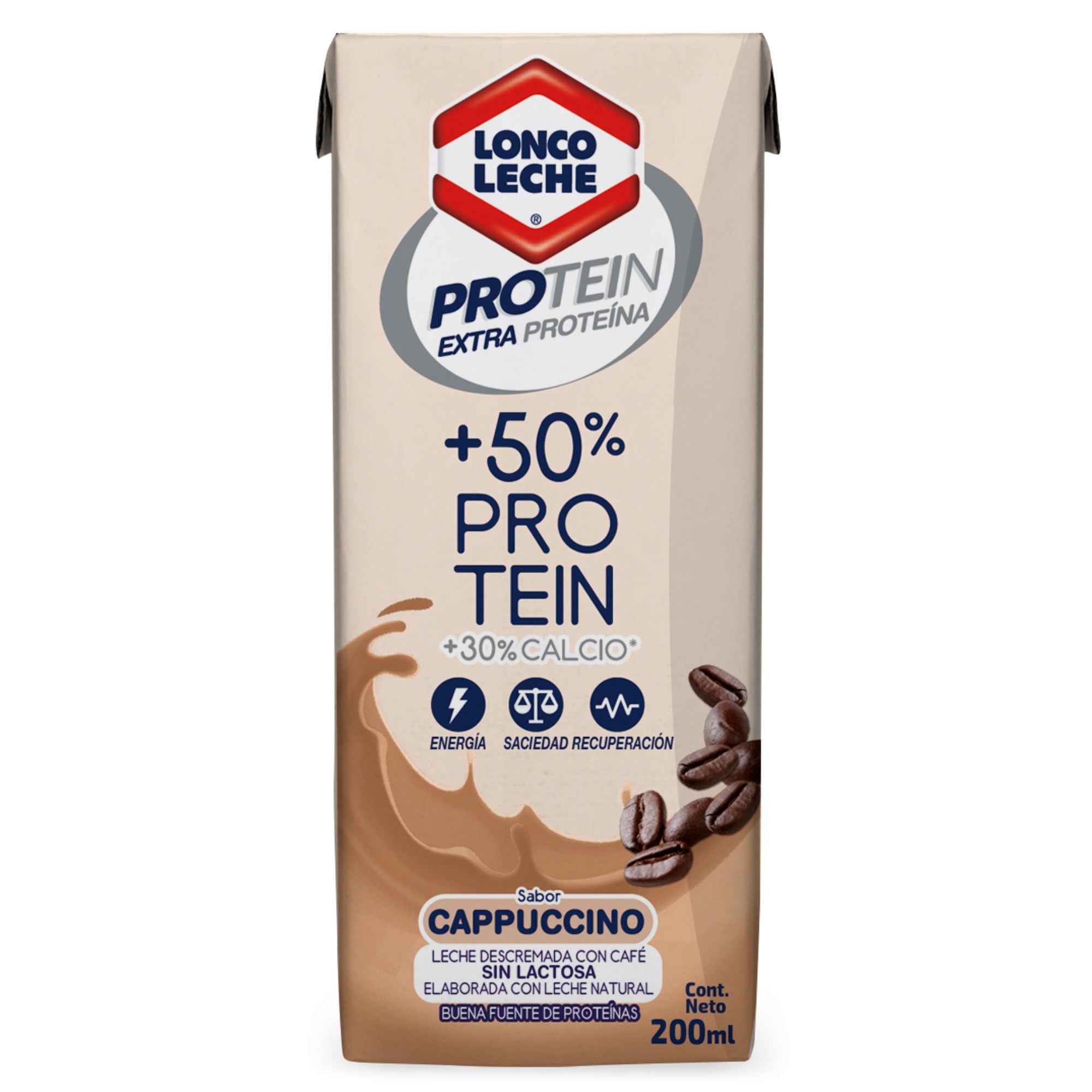 Leche Protein Milk Sin Lactosa Cappuccino 200 ml Loncoleche