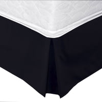 Mallorca - Faldón 144 Hilos Clásico Liso 1 Plaza Negro