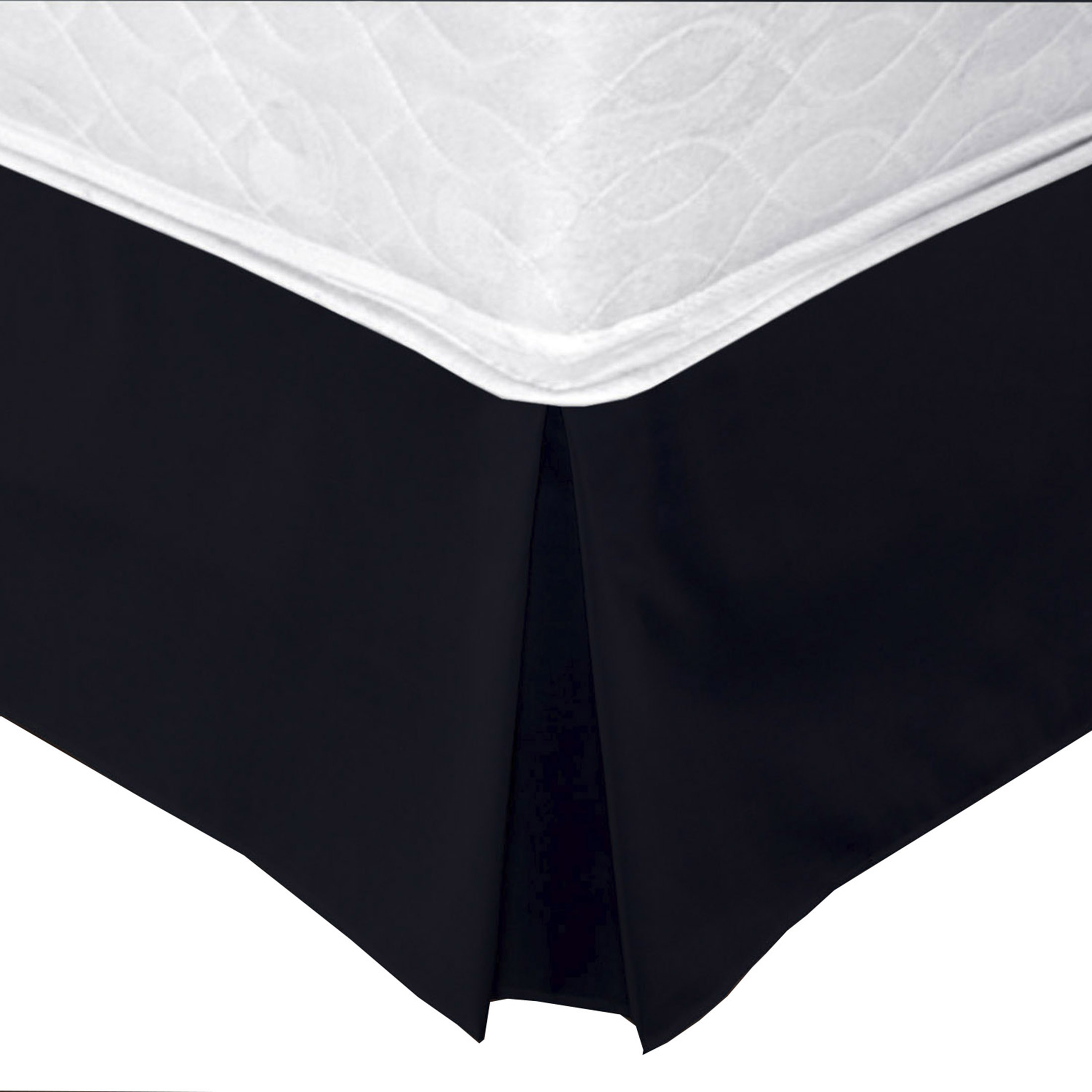 Mallorca - Faldón 144 Hilos Clásico Liso 1 Plaza Negro