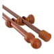 thumbnail image 1 of Set Doble De Barras Para Cortina 2,00 Mt Fijo De Madera Diámetro 22/25 Mm Terminal Bola Color Albayalde Chocolate, 1 of 6