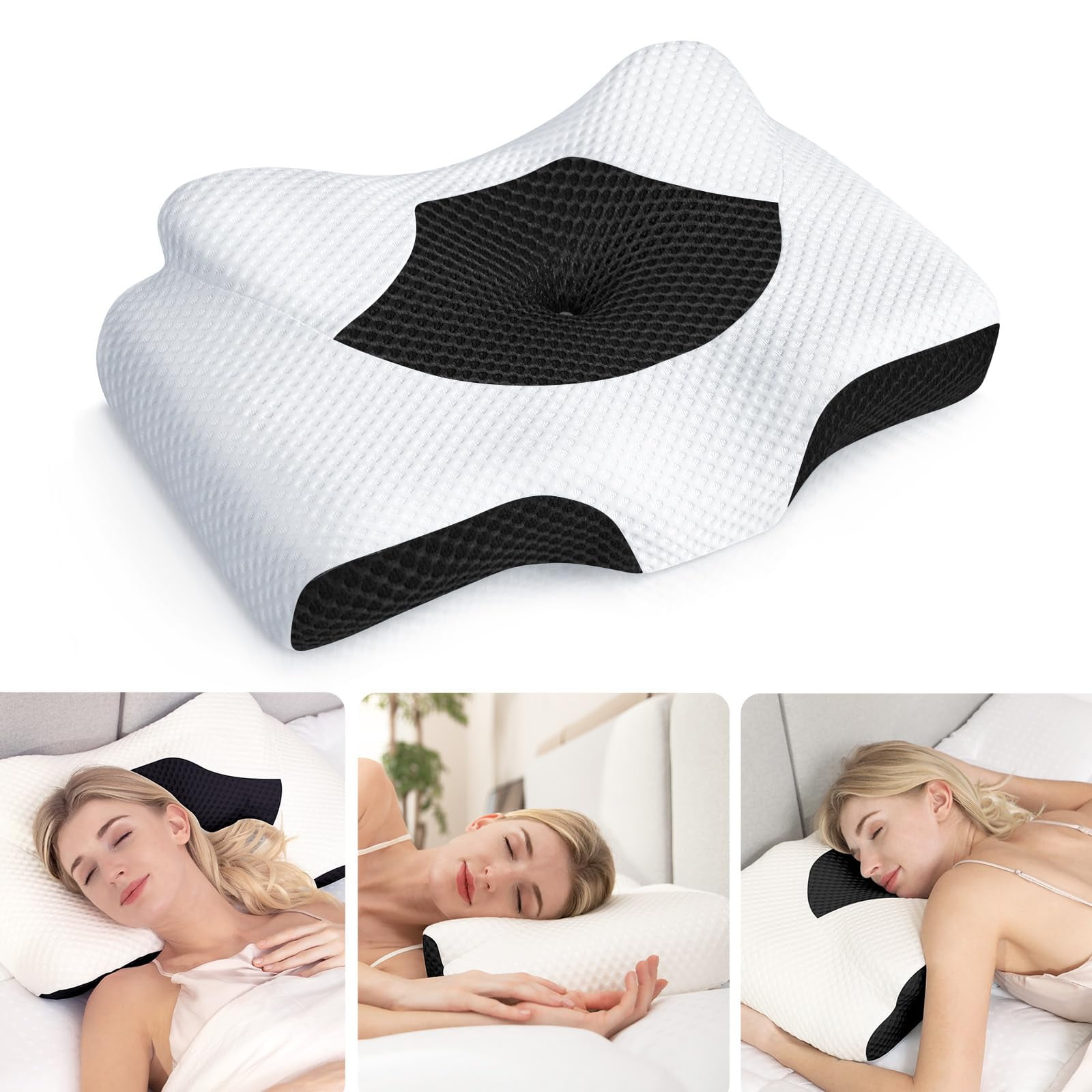 Osteo Bi-flex - Almohada Cervical Osteo Para Aliviar El Dolor De Cuello, Espuma Viscoelástica