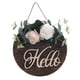 thumbnail image 4 of Flower Hello Welcome Sign Wreaths Garland Hanging Sign Para Pared Windows Rose, 4 of 5