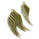 thumbnail image 2 of Colgante De Collar De Ala De ángel De Filigrana Hueca Grande De Bronce Antiguo De 6 Piezas, 2 of 4