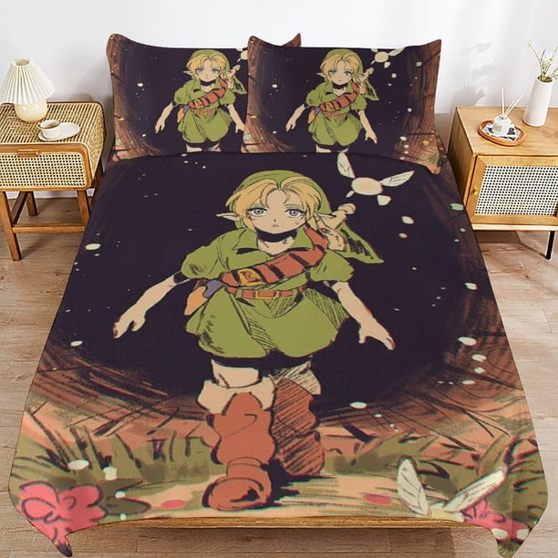 The Legend of Zelda Comforter Set 3 Pieces Quilt Cover Set Soft Bedding Sets for All Seasons