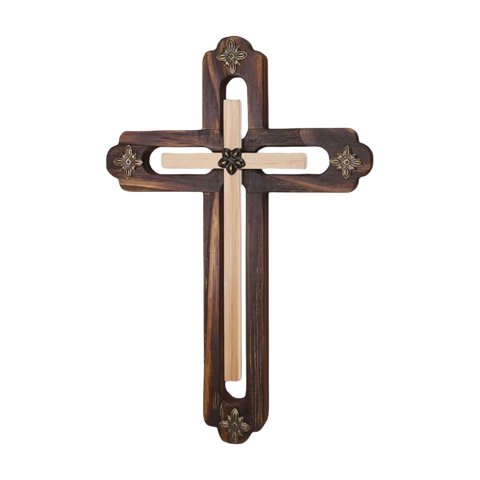 Magideal - Cruz De Moaje En Pared Ornameo Creativo De Para De Declaración Religiosa De Fe Cruces Sólidas Decoración De