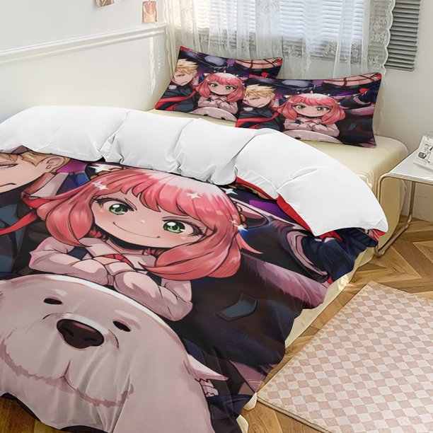 Spy X Family Anime Home Bed 3-piece Set Classic Japanese Anime Polyester Wash Student Dormitory Set