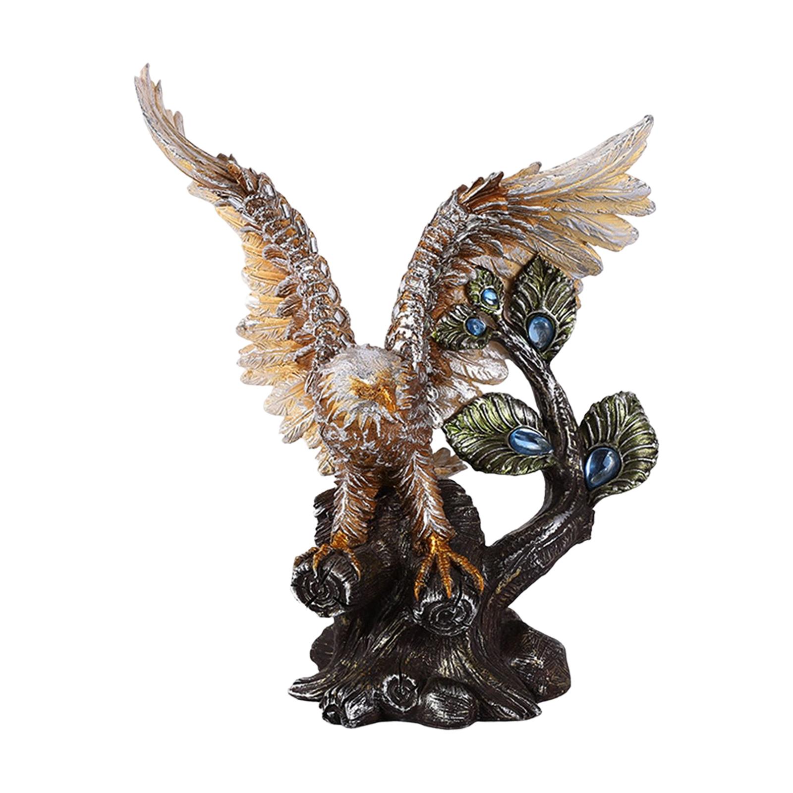 Magideal - Escultura De Águila Moderna, Arte Coleccionable, Exhibición De Artesanía Decorativa, Estatua De Animal De Resina Para Decoración Del Hogar, Estantería Estilo A