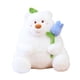 thumbnail image 3 of Peluche suave con rosa, bonitos peluches para niños, para fiestas, cumpleaños, niños y niñas. , blanco 35cm, 3 of 5