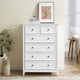 thumbnail image 2 of Modern 6 Drawers Dresser 6 Drawers Cabinet,Chest of Drawers Closet Organizers and Storage Clothes Storage Drawers Cabinet for Living Room, Farmhouse Dresser Organizer white, 2 of 3