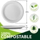 thumbnail image 2 of Platos compostables de fibra de caña de azúcar Lxins ECO, 10 pulgadas, 150 unidades, 2 of 6
