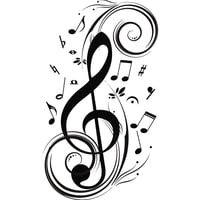 Rienda Libre Graphics - Decomural Treble Clef Musical Notes Ws-16137