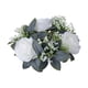 thumbnail image 1 of Anillo De Vela Con Flores Artificiales Peque?o Para Mesa, Día De San Valentín, Día De Acción De Gracias, Color Blanco, 1 of 5