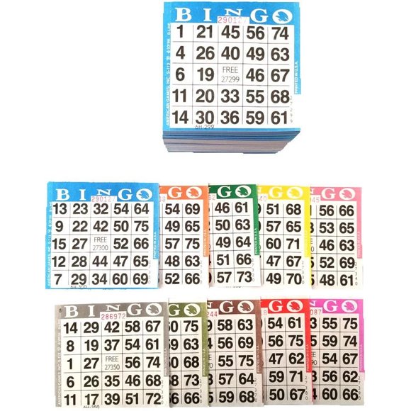 Libros de Bingo American Games, 100 libros de 10 hojas