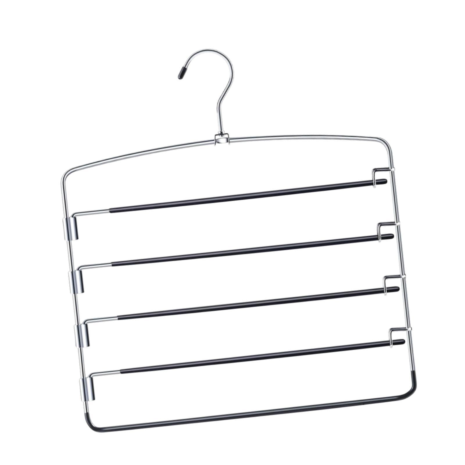 Magideal - Pantalones Pantalón De Colgador 5 Capas Fáciles De Instalar Ropa De Ropa Sin Deslizamiento Estante Para Pantalones Para Ropa De Dormitorio Bufanda En