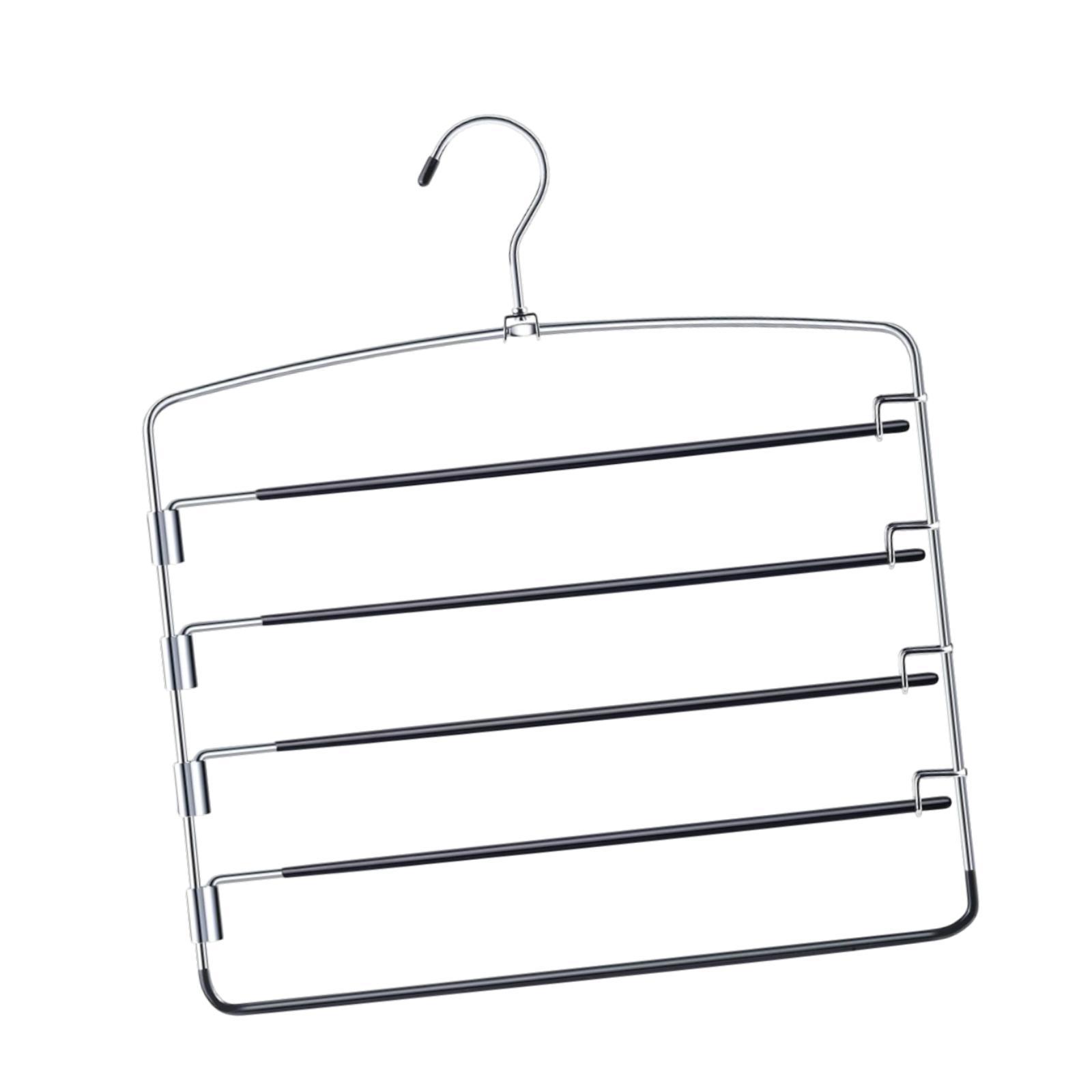 Magideal - Pantalones Pantalón De Colgador 5 Capas Fáciles De Instalar Ropa De Ropa Sin Deslizamiento Estante Para Pantalones Para Ropa De Dormitorio Bufanda En