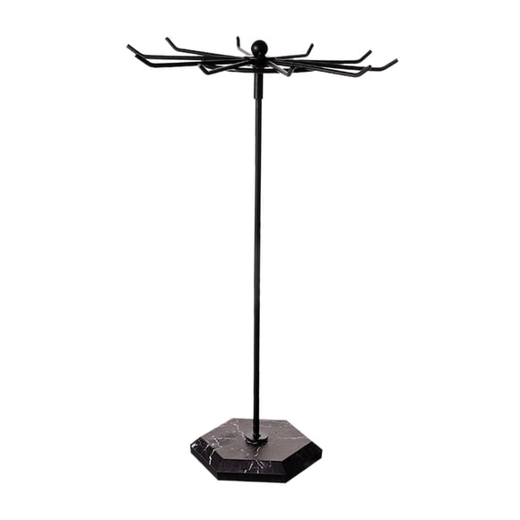 Organizador de joyas, soporte para collares con Base estable, soporte para presentación de joyería, colgador de joyas para pendientes, anillos, espect Negro