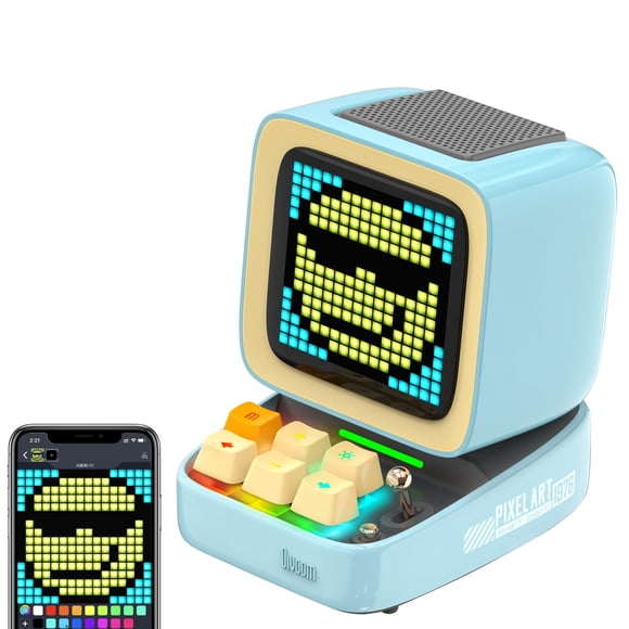 Altavoz Bluetooth Divoom Ditoo Retro Pixel Art Game Blue