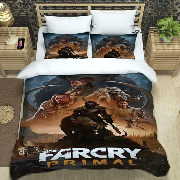v597 Bed Sheets Game Farcry printed Cartoon Bedding Sets exquisite bed supplies set duvet cover bed comforter set luxury birthday gift 3-Piece Bedding Set (1 Duvet Cover + 2 Pillow Shams) Bed Sheets j
