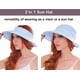 thumbnail image 2 of Sombreros Simplicity para mujer con visera de playa convertible y protección solar UV UPF 50+, 2 of 5