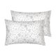 thumbnail image 1 of REGALWOVEN Juego de 2 fundas de almohada para cabello y piel transpirables, fundas de almohada suaves con diseño floral gris tamaño queen, 1 of 7