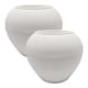 thumbnail image 1 of Set 2 Maceteros Plastico Redondo Ovalado Moderno Textura L blanco, 1 of 9