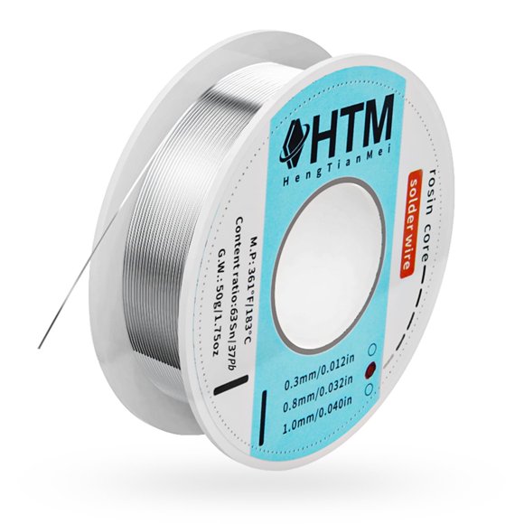 Alambre de soldadura HengTianMei 0,8 mm 50 g núcleo de colofonia 63/37