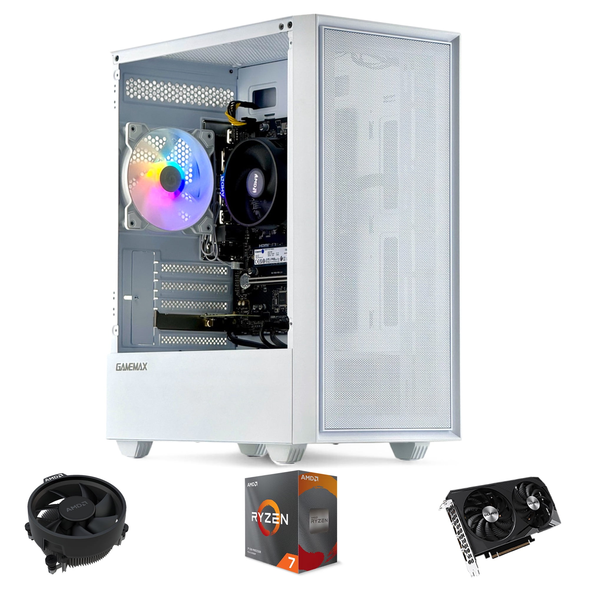 Hyperpc.cl - Pc Gamer Blanco Amd Ryzen 7 5700 16gb 1tb Gtx 1650 Wifi
