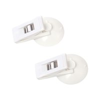 Magideal - 2X Clip De Ventosa Abrazadera De Ventosa Redonda, Soportes De Boletos De Parabrisas De Coche Multifunción Fuerte, Abrazadera De Tarjetas Para Coche De Blanco