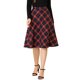 thumbnail image 1 of INSPIRE CHIC Faldas a Cuadros para Mujer Regreso a Clases con Cinturón de Cintura Alta Línea A de Longitud Media Rojo Azul 2XL, 1 of 8