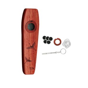 Magideal - Kazoo De Madera, Flauta, Acompañamiento De Guitarra, Fácil De Aprender, Divertido Instrumento De Viento Decorativo, Instrumento Musical Para Exteriore Estilo E
