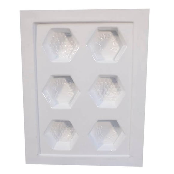 Molde de cera South Beach Crafts 9 cm, 6 cavidades hexagonales