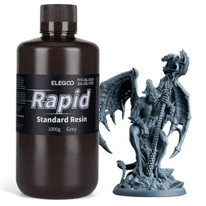 Impresora 3D De Resina Elegoo Rapid 405Nm, Curado Uv, Gris, 1 Kg