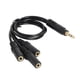 thumbnail image 3 of Cable Divisor Auxiliar De 3 5 Mm A 3 5 Mm De Pvc Negro Para Auriculares, 3 of 5