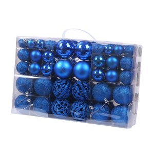 Magideal - 100 Piezas Bolas De Navidad Decoraciones Adornos Coloridos Juego De Adornos Navideños Adornos Decorativos Para Árboles De Navidad Para Fiestas Navideñ Azul