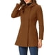 thumbnail image 4 of INSPIRE CHIC Abrigo de Mujer con Cuello Peter Pan Doble Botonadura Abrigo de Invierno Trinchera Pea Coat Marrón Oscuro XL, 4 of 6