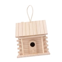 Magideal - Casa De Madera De Madera Cuerva De Pájaros De Madera Con Cordón Azul De Pájaros Azules De Pájaros Nido De Pájaros Refugio Para Pájaros Para Balcón Jar