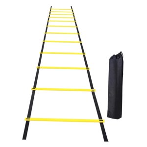 Magideal - Escalera De Agilidad Para Fútbol, Plegable, Multifunción, Para Entrenamiento De Coordinación Y Juego De Pies, Para Voleibol, Configuración Instantán 6 Metros 12 Secciones