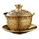 thumbnail image 1 of Taza y platillo de té de Kung Fu, regalo de año Nuevo de cobre, adornos portátiles, juego de té chino Gaiwan, taza de té para el hogar, restaurantes y personajes fu, 1 of 5