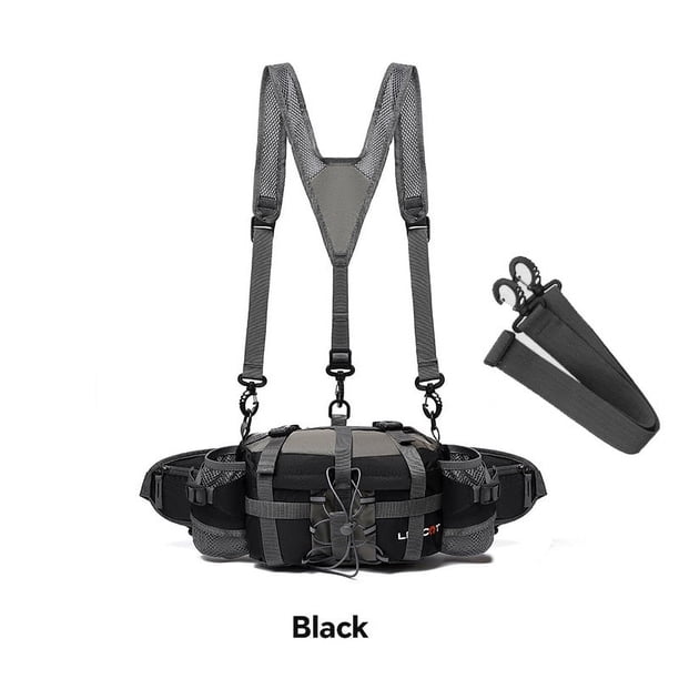 Outdoor Sports Vest Waist Bag, Hiking & Cycling & Climbing Storage Bag, Versatile Travel Mountaineering Fanny Rucksack Backpack