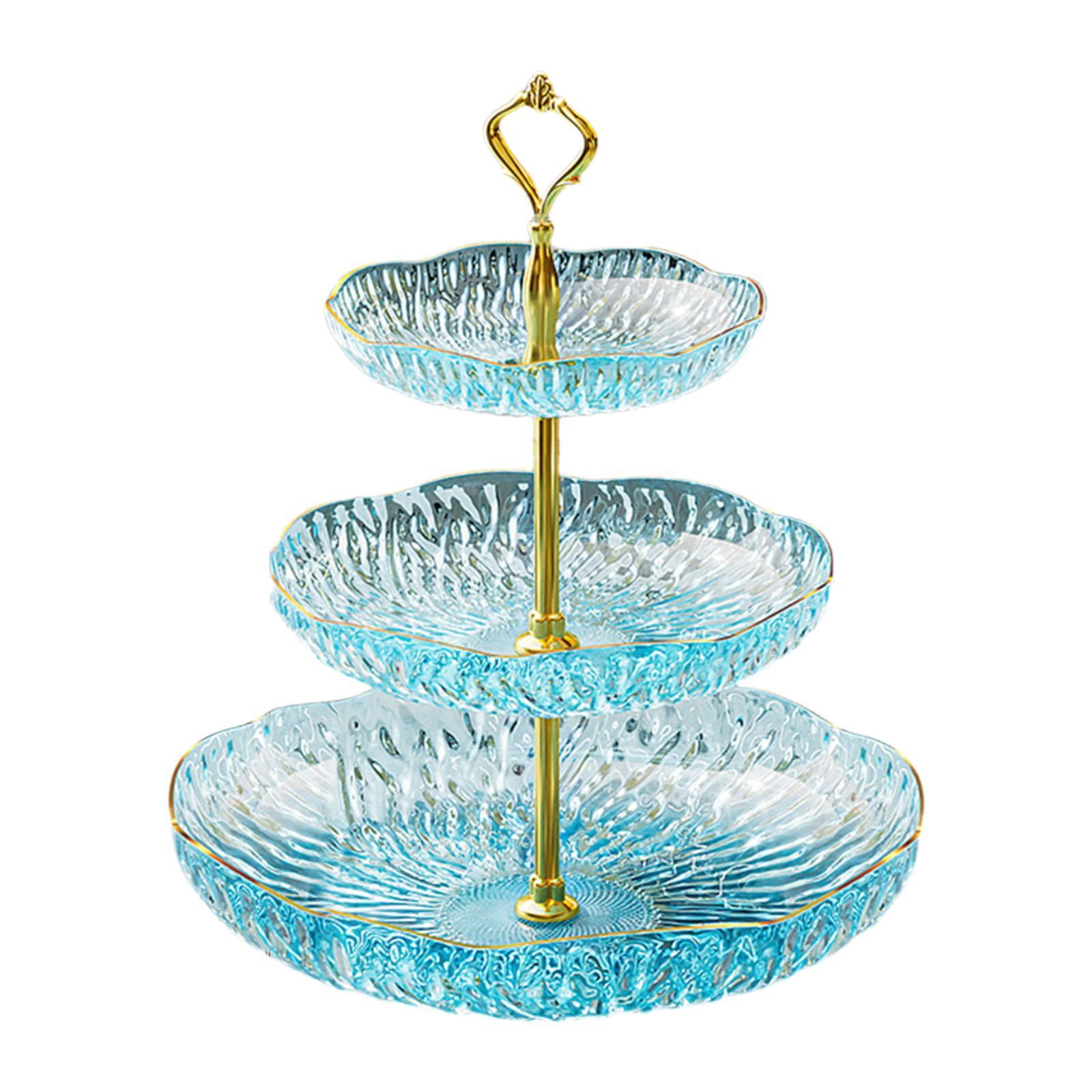 Magideal - Bandeja De Frutas Bandeja De Cupcake Snack Exhibición Tableta De Torta De Torta De Torta Servir Platos Para Fiesta De Entretenimiento Vacaciones Dulce 3 Nivel