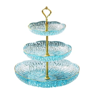 Magideal - Bandeja De Frutas Bandeja De Cupcake Snack Exhibición Tableta De Torta De Torta De Torta Servir Platos Para Fiesta De Entretenimiento Vacaciones Dulce 3 Nivel