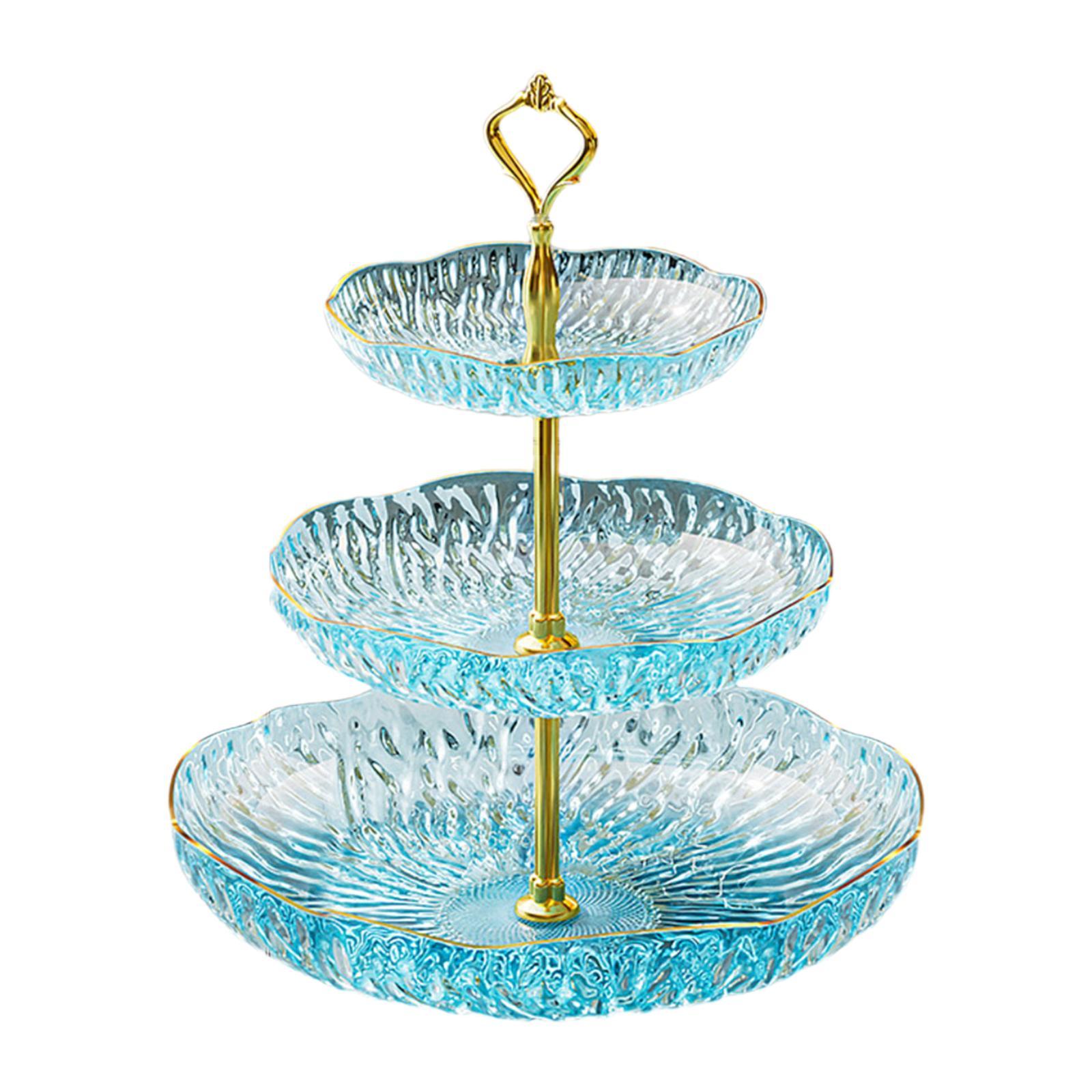 Magideal - Bandeja De Frutas Bandeja De Cupcake Snack Exhibición Tableta De Torta De Torta De Torta Servir Platos Para Fiesta De Entretenimiento Vacaciones Dulce 3 Nivel