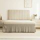 thumbnail image 1 of suxuMhao Falda de Cama Elástica Envolvente con Volantes Tamaño Twin, Gris Claro Marrón - Colchón de 39x75 Pulgadas Compatible con Caída de 15 Pulgadas, Falda de Ropa de Cama de 1 Pieza para, 1 of 3